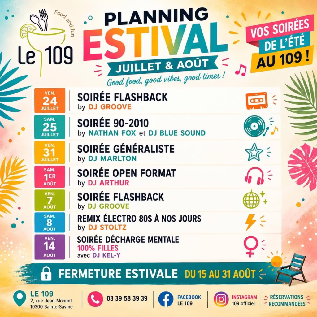 Planning estival
